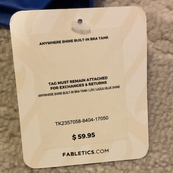 Fabletics Blue Racerback Sports Bra Crop Top - Picture 4 of 5